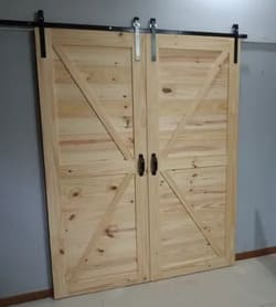puerta granero doble madera